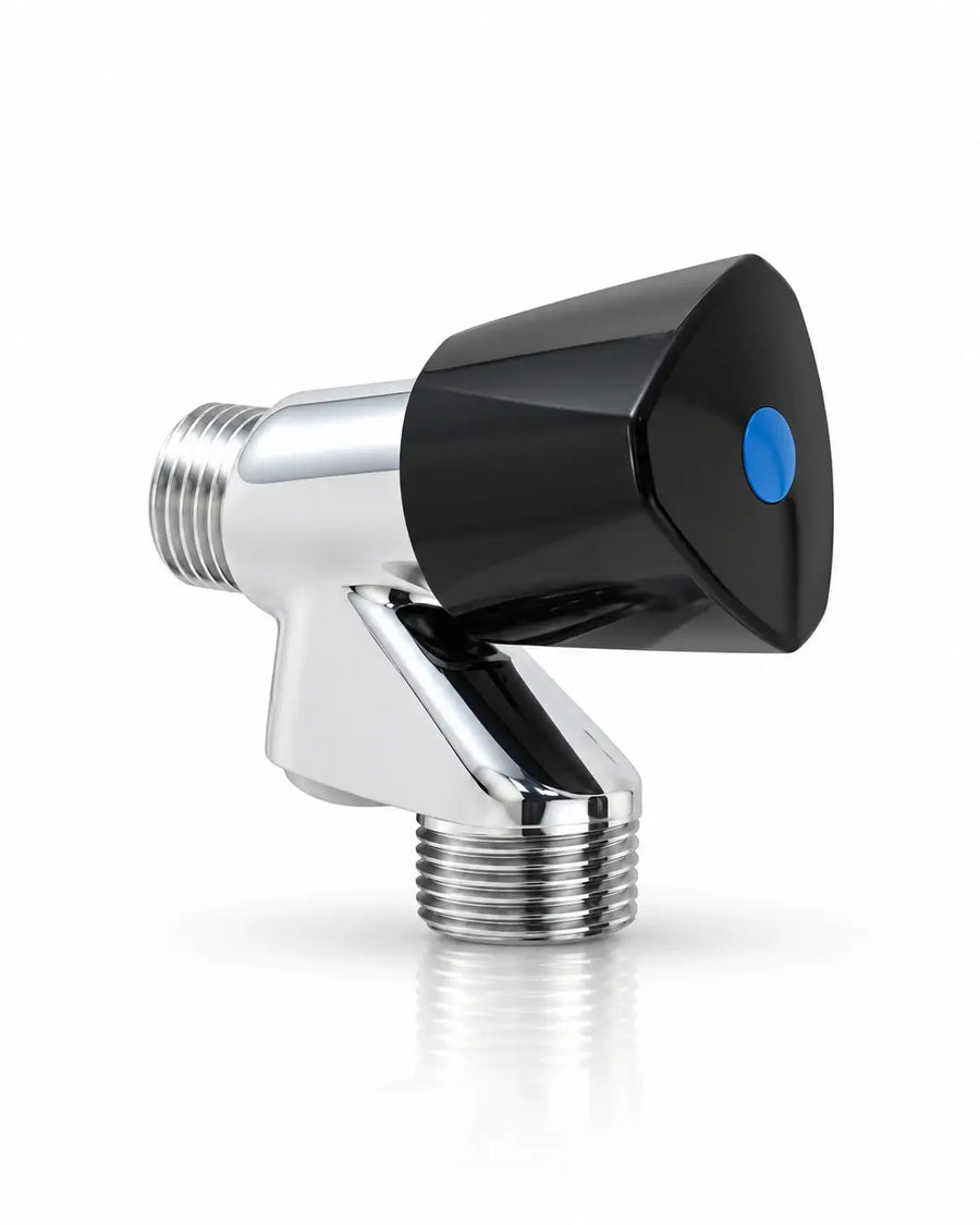 Beluchterkraan 1/2 inch met keerklep en zwarte knop 05-0024