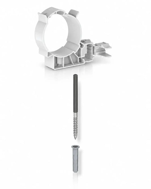 Burgerhout Safe-PP fixatiebeugel 80 mm wit voor rookgasafvoer