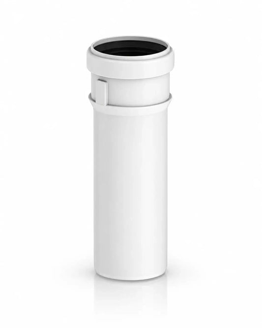 Burgerhout Safe-PP verlengstuk 80 x 250 mm wit voor rookgasafvoer