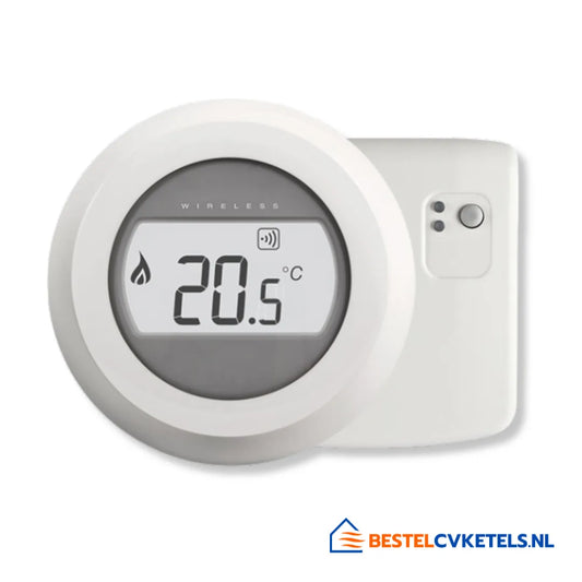 Honeywell Round T87RF2025 draadloze kamerthermostaat voor nauwkeurige temperatuurregeling in woningen en kantoren
