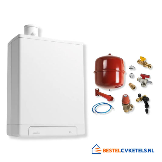 Intergas Kombi Kompakt HRE CV-ketel 24/18 CW3 (80‑80) met Bonfix De Luxe aansluitpakket 99059 voor complete cv-installatie
