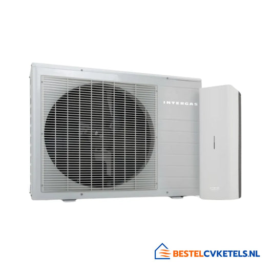 Intergas Xtend Monoblock warmtepomp binnen- en buitenunit 5 kW voor energiezuinige en complete klimaatregeling in woningen