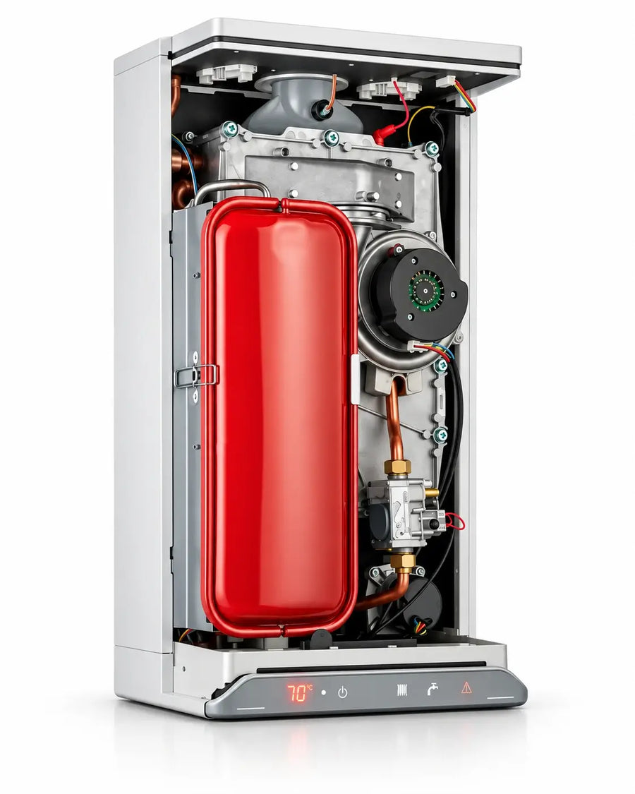 Binnenzijde van Intergas Xtreme 30 HR CW4 CV-ketel 80/80