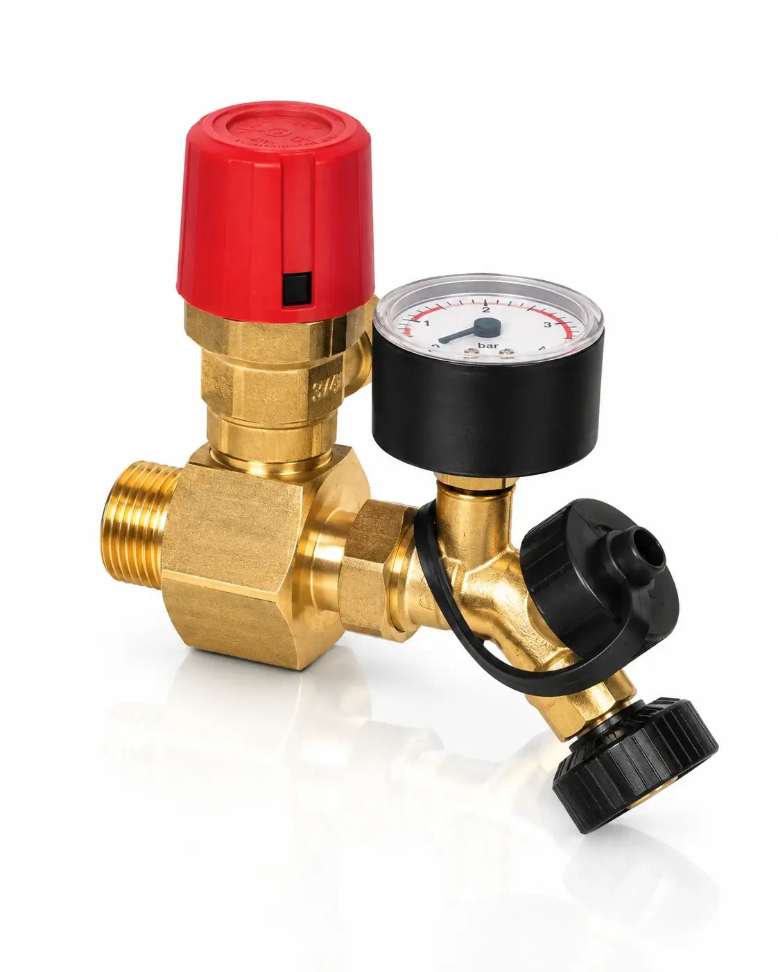 Pentec vulcombinatie 1/2 inch met manometer, Wivakom en overstort 1500-0-04-01