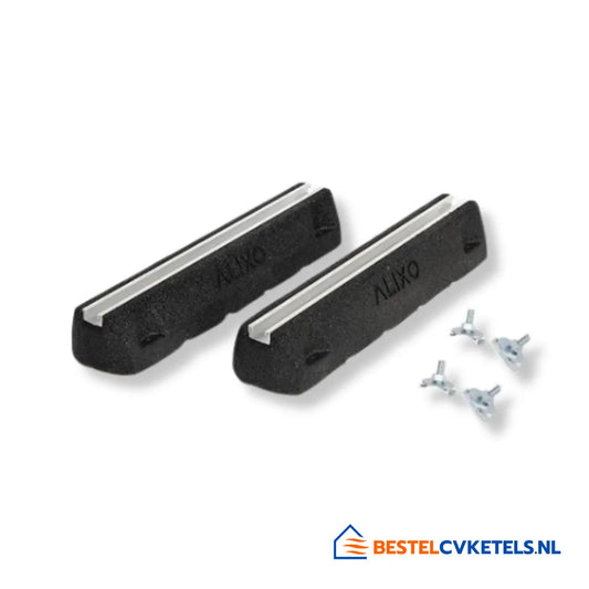 Opstelbakken set met 2 extra standaard rubber sokkels en M10x30 inlegmoeren voor zware buitenunits