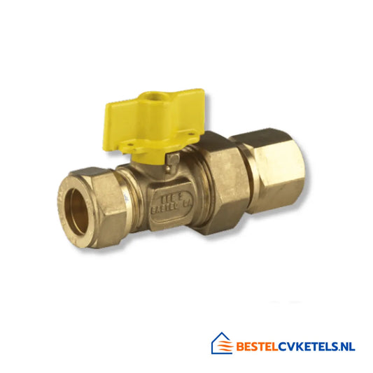 BPE Gaskraan Kogel Recht 1/2" Binnendraad x 15 mm Knel 060531.9