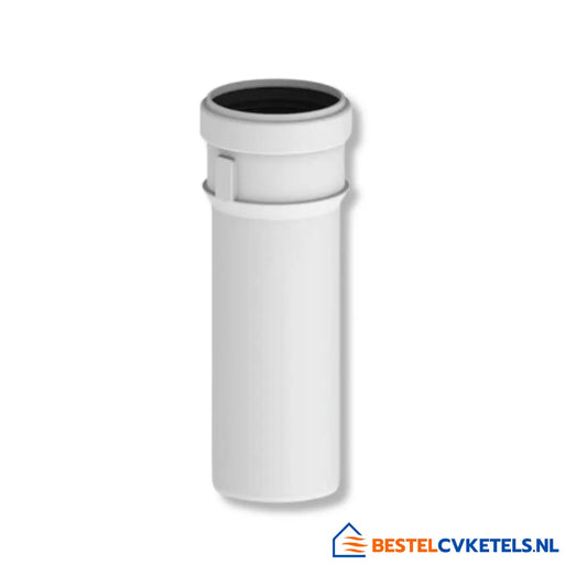 Burgerhout Safe-PP verlengstuk Ø80mm lengte 2000mm wit voor rookgasafvoerinstallaties