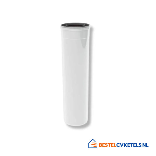 Burgerhout Twinsafe PP buis 100cm wit Ø60/100mm voor rookgas- en luchtkanaal bij HR-ketels