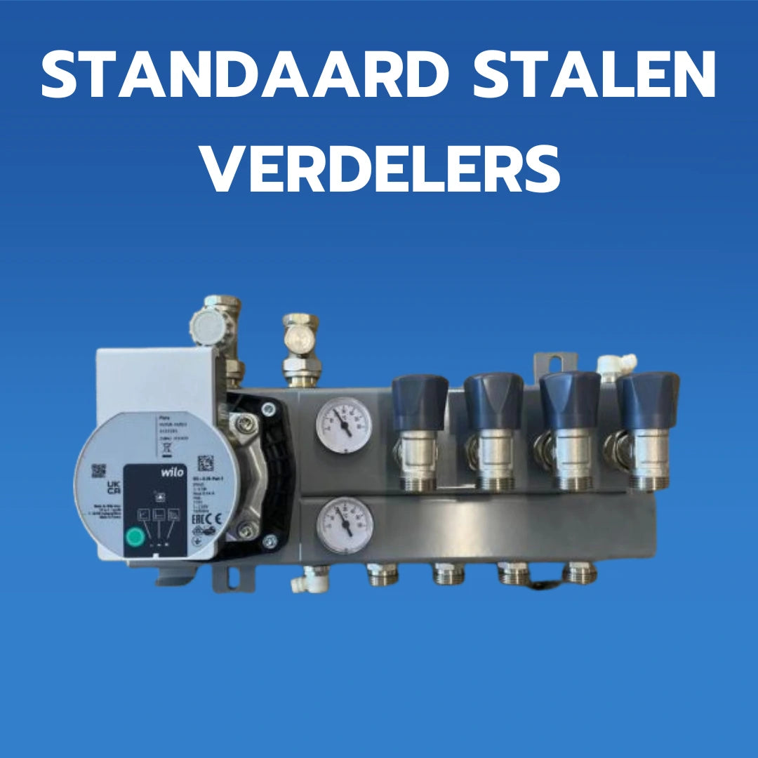 Standaard stalen vloerverwarming verdeler – robuuste en duurzame verdeler van staal voor gelijkmatige warmteverdeling