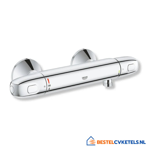 Grohe Grohtherm 1000 thermostatische douchekraan chroom HOH 150mm met S-koppelingen voor constante watertemperatuur